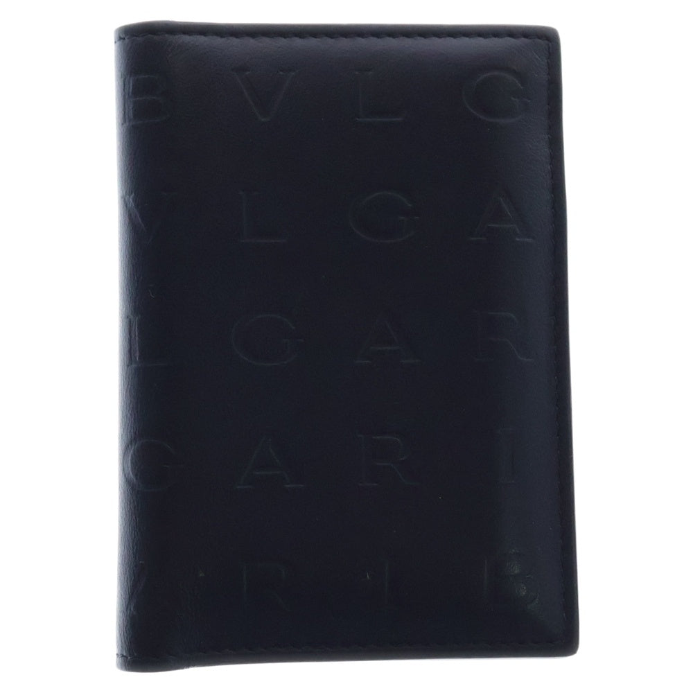 BVLGARI(ブルガリ) インフィニートゥム レザーカードケース ネイビー