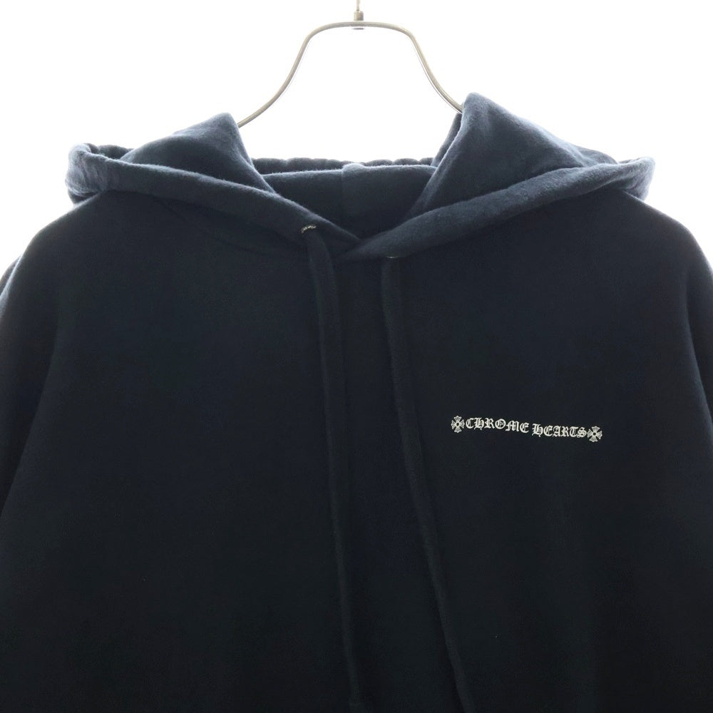 CHROME HEARTS(クロムハーツ) SWTSHRT PLVR TIRE TRACK HOODIE セメタリークロスプリント タイヤトラック プルオーバーパーカー ブラック