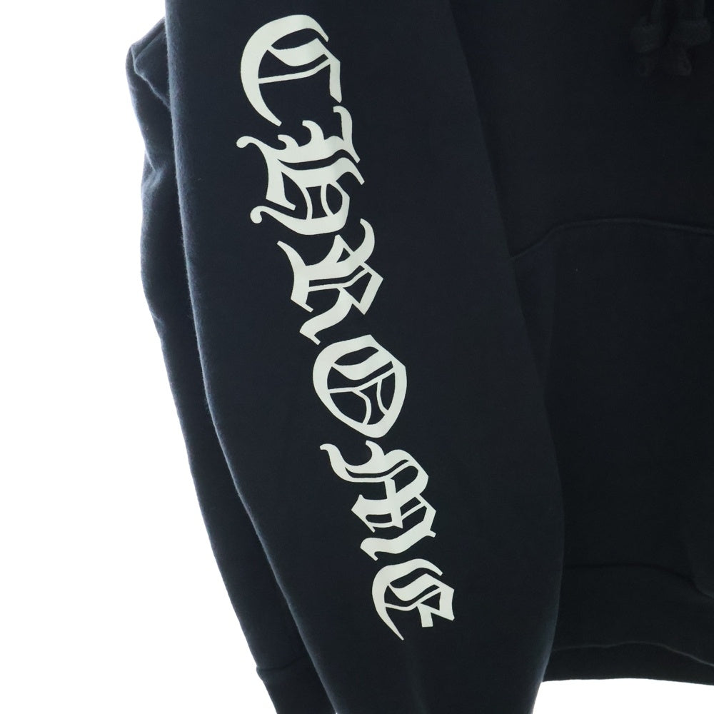 CHROME HEARTS(クロムハーツ) SWTSHRT PLVR TIRE TRACK HOODIE セメタリークロスプリント タイヤトラック プルオーバーパーカー ブラック