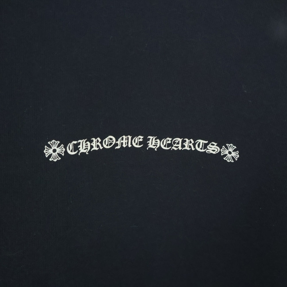 CHROME HEARTS(クロムハーツ) SWTSHRT PLVR TIRE TRACK HOODIE セメタリークロスプリント タイヤトラック プルオーバーパーカー ブラック