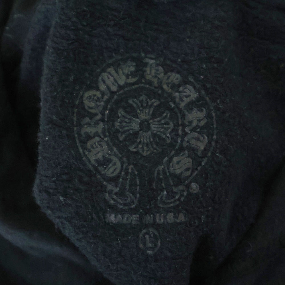 CHROME HEARTS(クロムハーツ) SWTSHRT PLVR TIRE TRACK HOODIE セメタリークロスプリント タイヤトラック プルオーバーパーカー ブラック