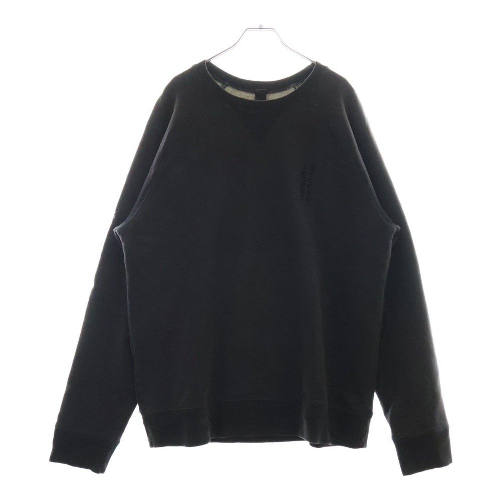 CHROME HEARTS(クロムハーツ) GRP Y NOT VERTICAL LOGO SWTSHRT ワイノット ヴァーティカルロゴ刺繍 クルーネックスウェットトレーナー グレー