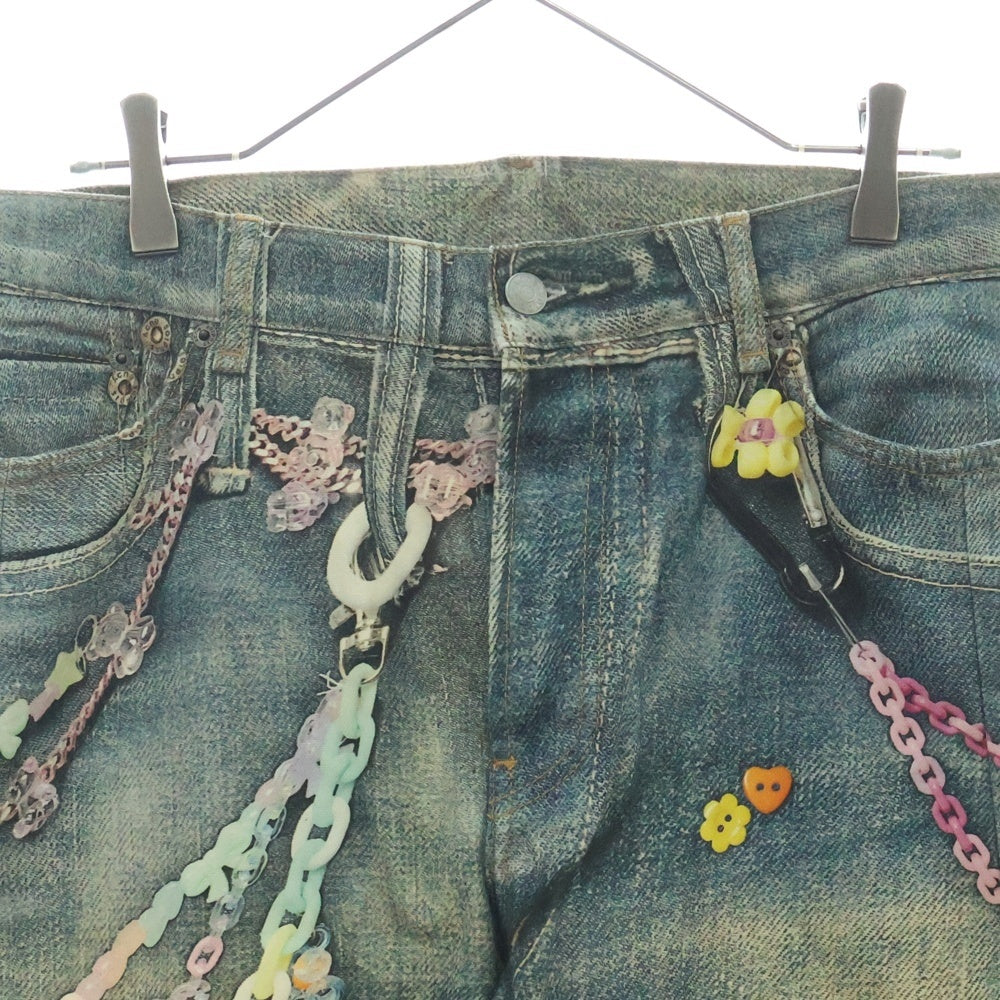 Acne Studios(アクネ ストゥディオズ) LOOSE FITJEANS ルーズフィット チェーンプリント ジーンズ FN-MN-TROU001070 ミッドブルー