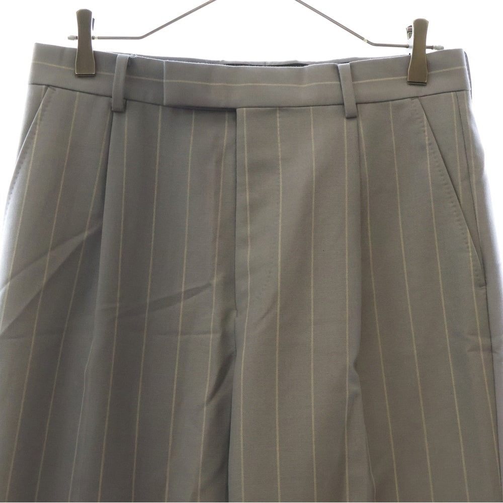 WACKO MARIA(ワコマリア) STRIPED PLEATED TROUSERS ストライプ プリーツ トラウザー パンツ 22FW-WMP-TR20 ライトブルー
