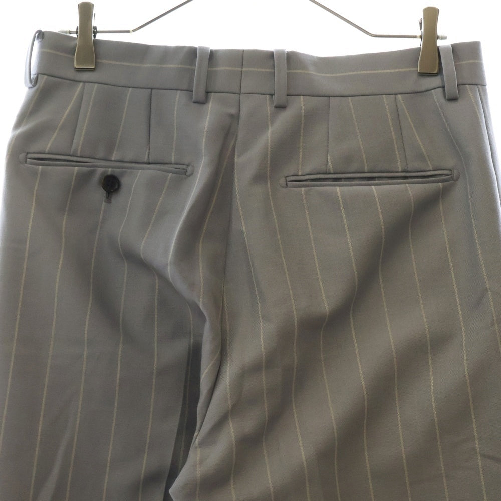 WACKO MARIA(ワコマリア) STRIPED PLEATED TROUSERS ストライプ プリーツ トラウザー パンツ 22FW-WMP-TR20 ライトブルー