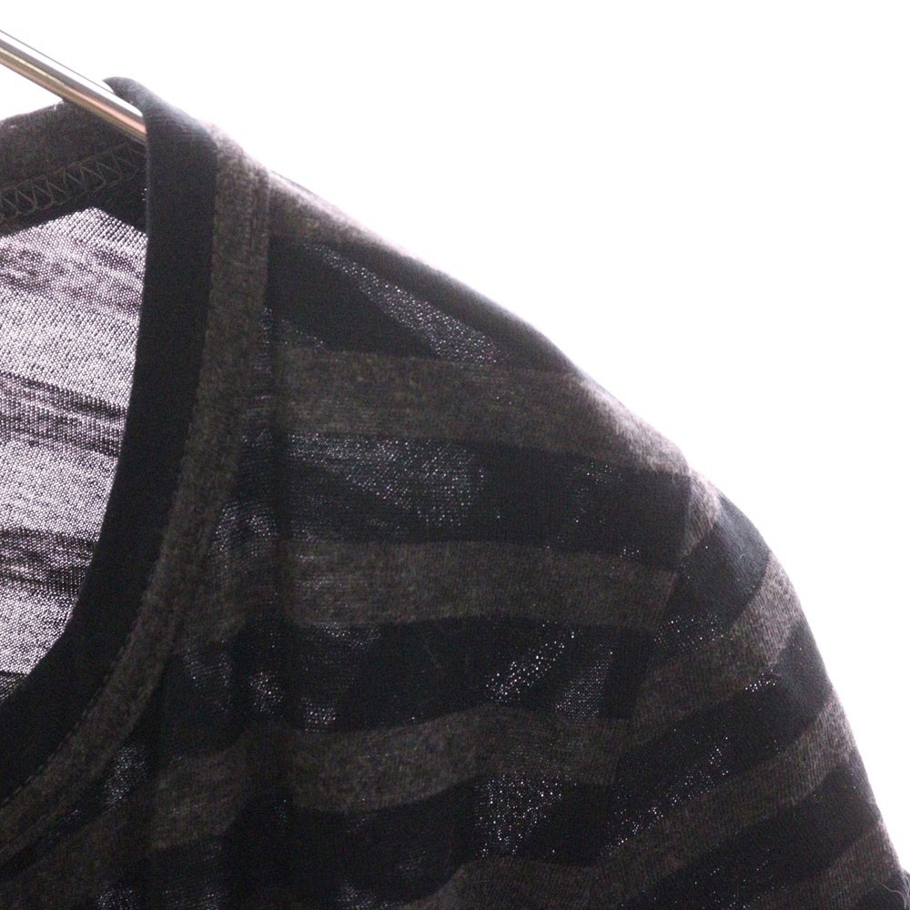 sacai luck(サカイ ラック) 12SSフェイクレイヤード半袖 ボーダーワンピース 12SSLU416 ブラック レディース