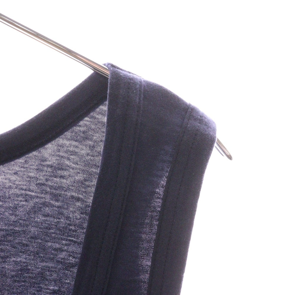 sacai luck(サカイ ラック) 14AW キャミドッキング コットン ボーダーノースリーブ タンクトップ 14AWLU804 ネイビー レディース