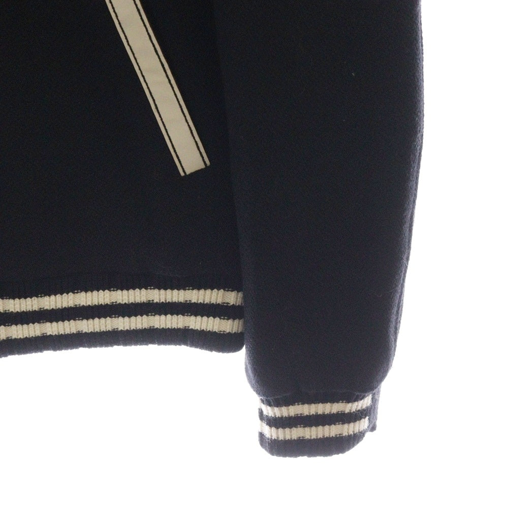 SAINT LAURENT PARIS(サンローランパリ) 22AW テディ ウールレザージャケット ブルゾン ブラック/ホワイト 625918