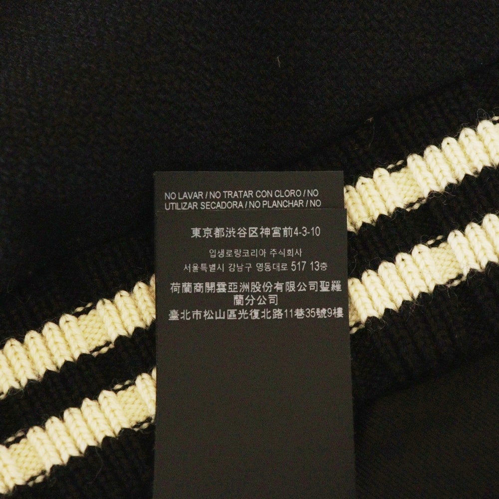 SAINT LAURENT PARIS(サンローランパリ) 22AW テディ ウールレザージャケット ブルゾン ブラック/ホワイト 625918