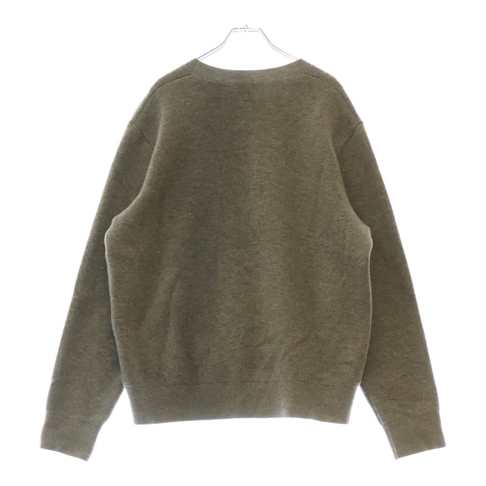 BURBERRY(バーバリー) ジャガードロゴ クルーネック ウールニットセーター 8063664 グレー