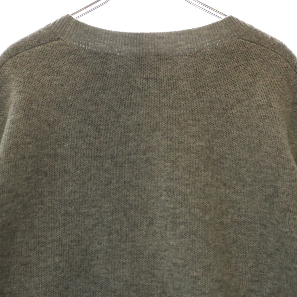 BURBERRY(バーバリー) ジャガードロゴ クルーネック ウールニットセーター 8063664 グレー