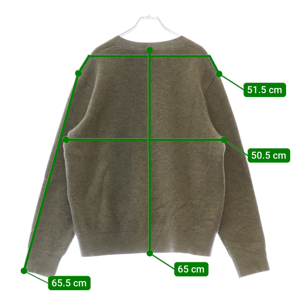 BURBERRY(バーバリー) ジャガードロゴ クルーネック ウールニットセーター 8063664 グレー