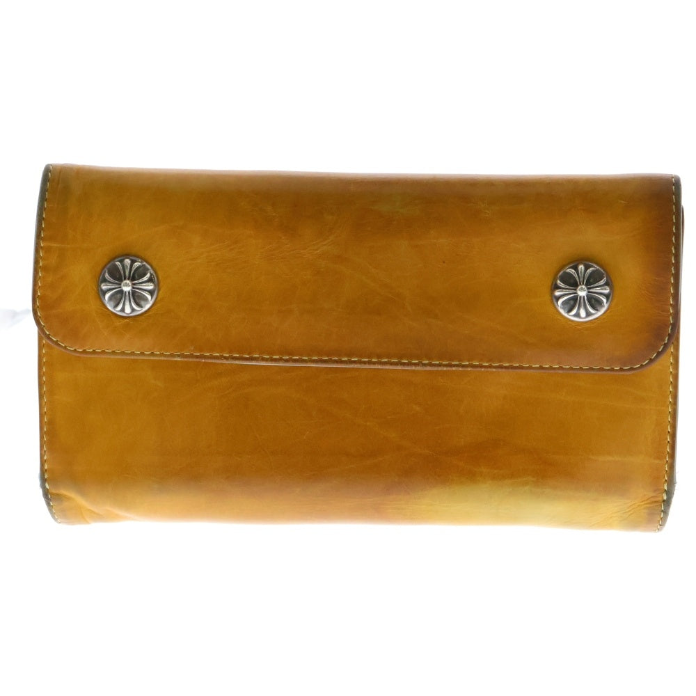 CHROME HEARTS(クロムハーツ) WAVE NOVELTY WALLET クロスボール ウェーブウォレット 財布 ブラウン