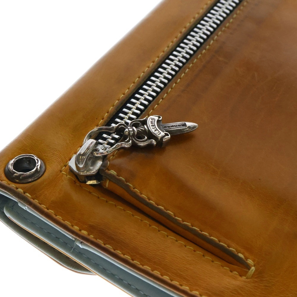 CHROME HEARTS(クロムハーツ) WAVE NOVELTY WALLET クロスボール ウェーブウォレット 財布 ブラウン