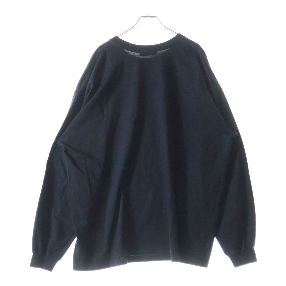 GOD SELECTION XXX(ゴッドセレクショントリプルエックス) フロント プリントデザイン クルーネック 長袖Tシャツ ブラック