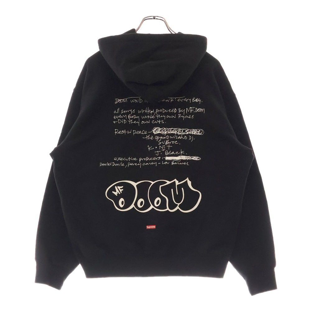 SUPREME(シュプリーム) 23AW MF DOOM Hooded Sweatshirt プリント プルオーバーパーカー ブラック