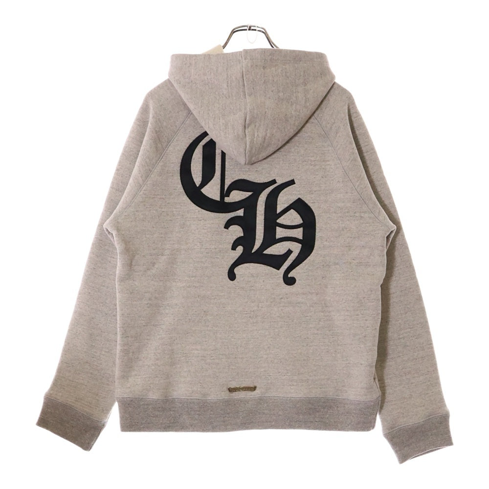 CHROME HEARTS(クロムハーツ) バックCH フェルト セメタリークロスパッチ プルオーバーパーカー グレー