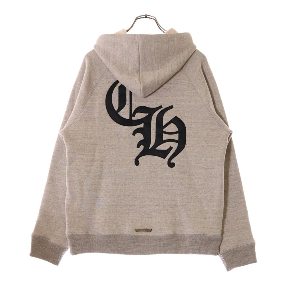 CHROME HEARTS(クロムハーツ) バックCH フェルト セメタリークロスパッチ プルオーバーパーカー グレー