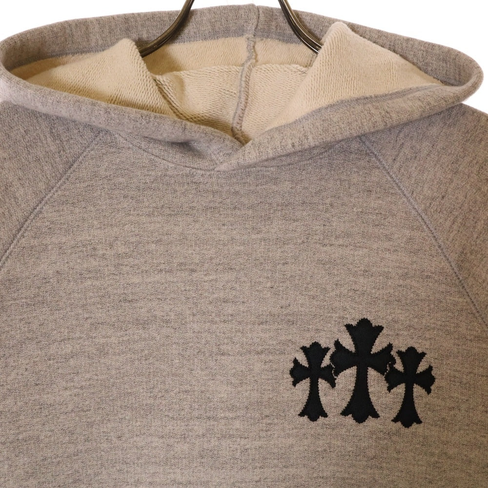 CHROME HEARTS(クロムハーツ) バックCH フェルト セメタリークロスパッチ プルオーバーパーカー グレー