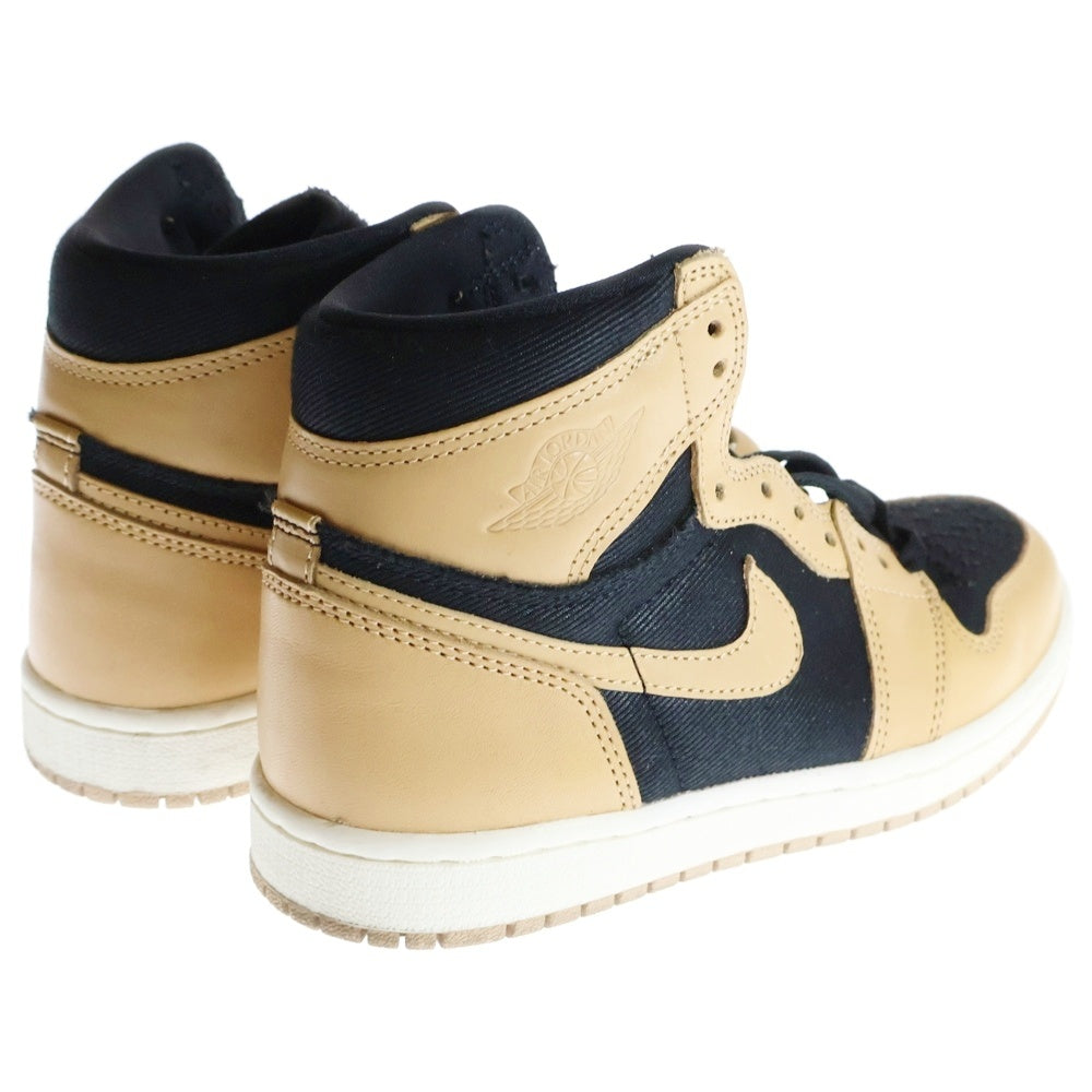 NIKE(ナイキ) AIR JORDAN 1 RETRO HIGH OG 555088-202 エア ジョーダン 1 レトロ ハイカット スニーカー US5/23.5cm ベージュ/ブラック