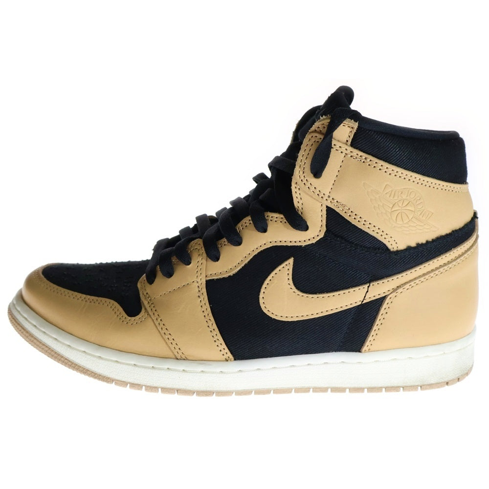 NIKE(ナイキ) AIR JORDAN 1 RETRO HIGH OG Vachetta Tan エアジョーダン1 バケッタ タン ハイカットスニーカー 555088-202 ブラック/ベージュ US10/28cm