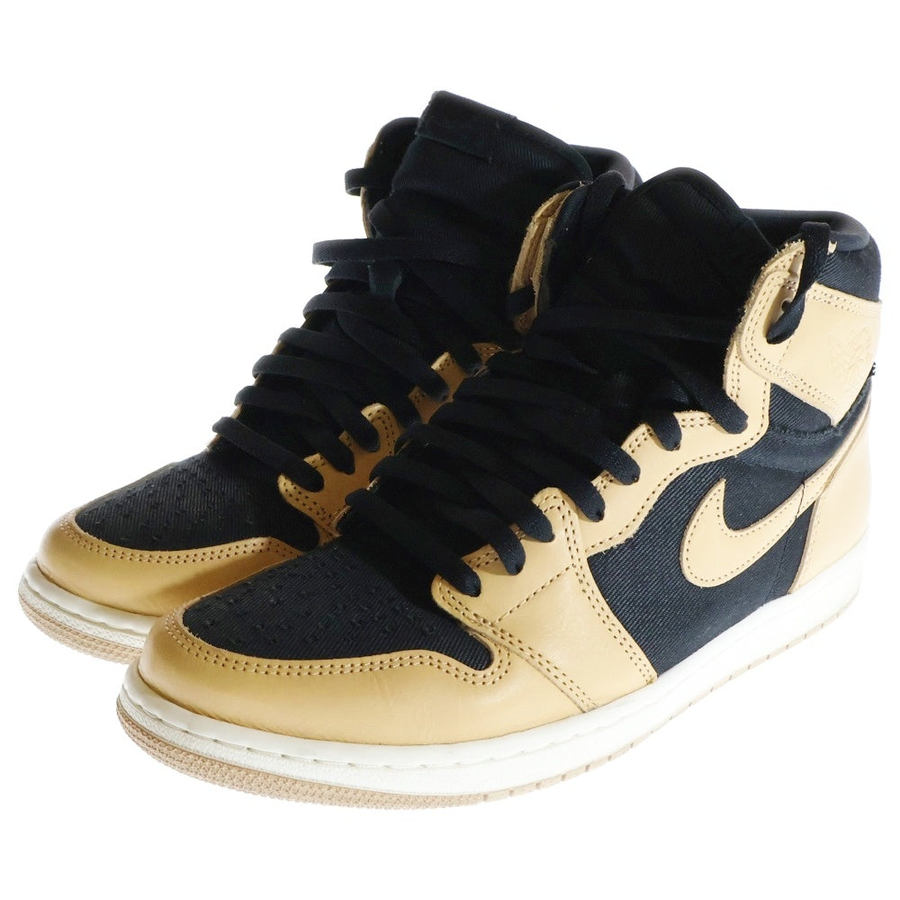NIKE(ナイキ) AIR JORDAN 1 RETRO HIGH OG Vachetta Tan エアジョーダン1 バケッタ タン ハイカットスニーカー 555088-202 ブラック/ベージュ US10/28cm