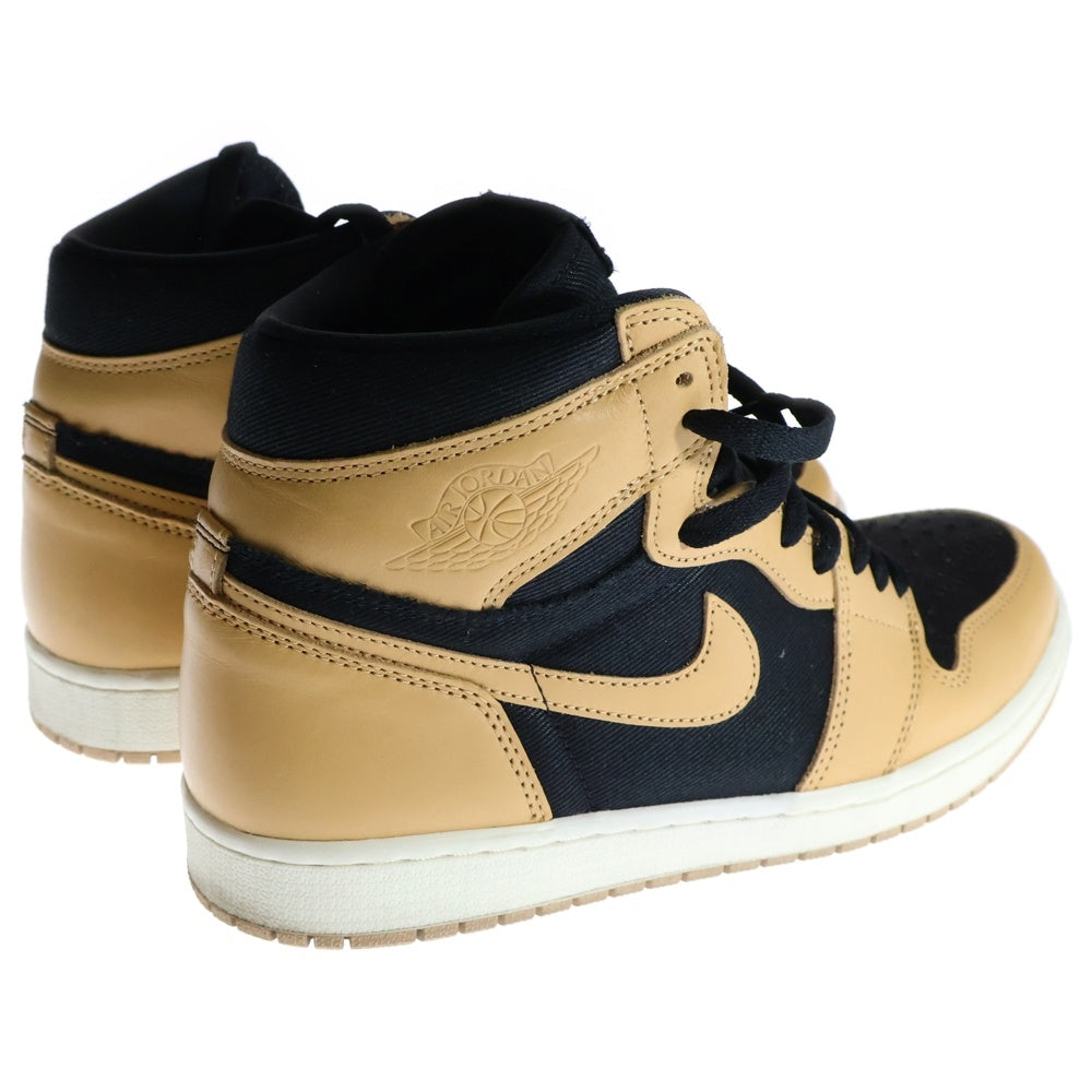 NIKE(ナイキ) AIR JORDAN 1 RETRO HIGH OG Vachetta Tan エアジョーダン1 バケッタ タン ハイカットスニーカー 555088-202 ブラック/ベージュ US10/28cm