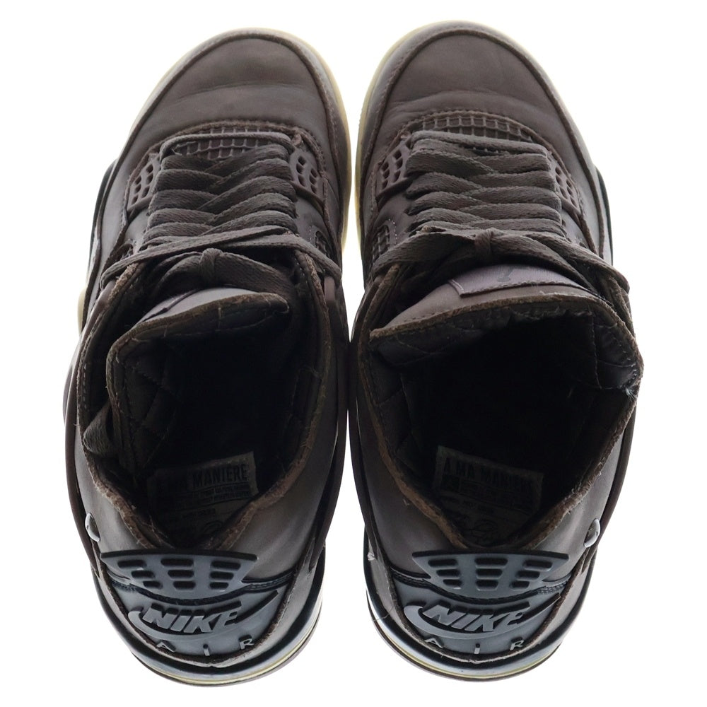 NIKE(ナイキ) ×A MA MANIERE AIR JORDAN 4 VIOLET ORE ア マ マニエール エアジョーダン4 バイオレット オレ ハイカットスニーカー DV6773-220 ブラウン レディース US4/23.0cm