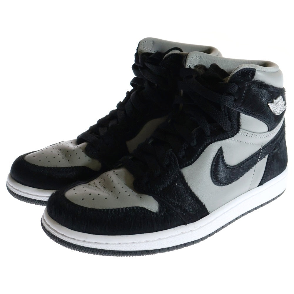 NIKE(ナイキ) WMNS AIR JORDAN 1 RETRO HI OG ウィメンズ エアジョーダン1 レトロ ハイ ハイカットスニーカー ブラック/グレー US7/24cm DZ2523-001