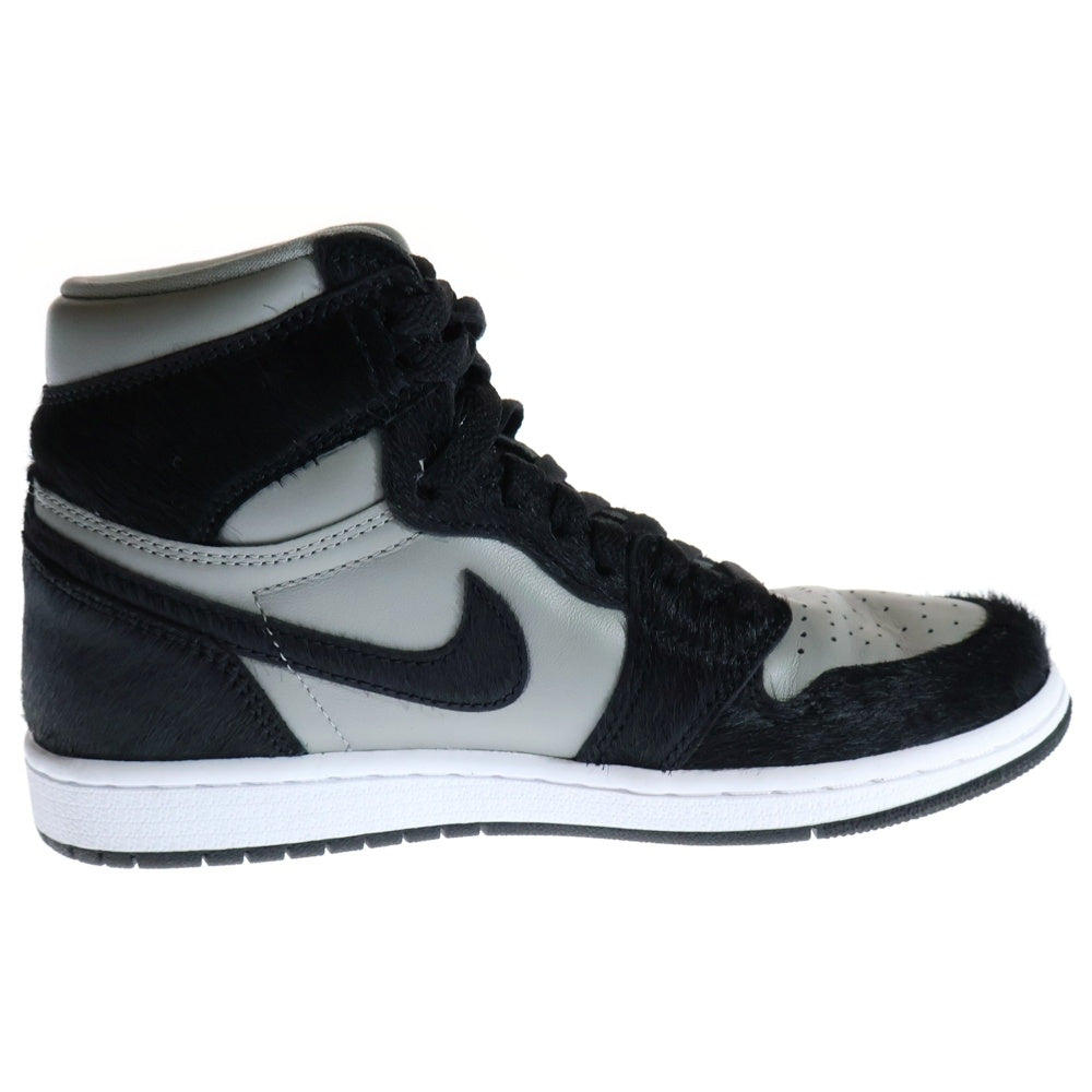 NIKE(ナイキ) WMNS AIR JORDAN 1 RETRO HI OG ウィメンズ エアジョーダン1 レトロ ハイ ハイカットスニーカー ブラック/グレー US7/24cm DZ2523-001