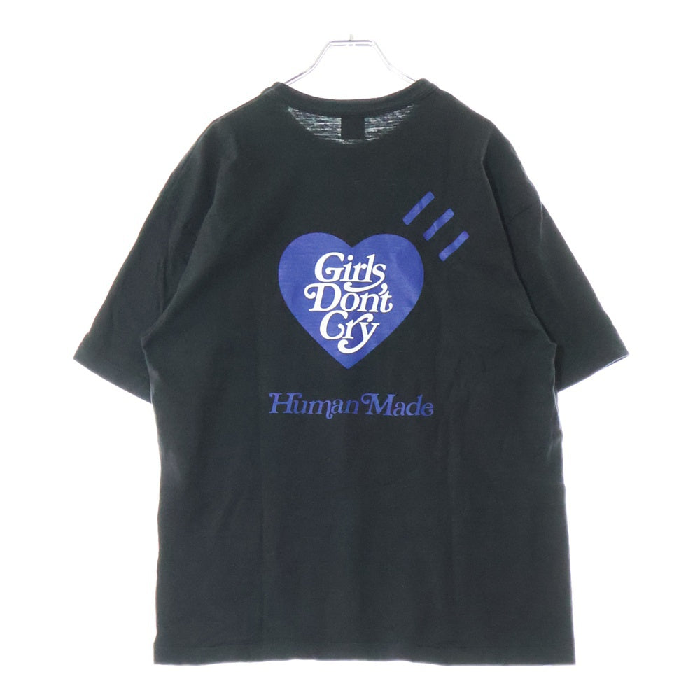 HUMAN MADE(ヒューマンメイド) 23SS ×Girls Don't Cry GRAPHIC T-SHIRT グラフィックロゴバックプリント Tシャツ 半袖カットソー ブラック