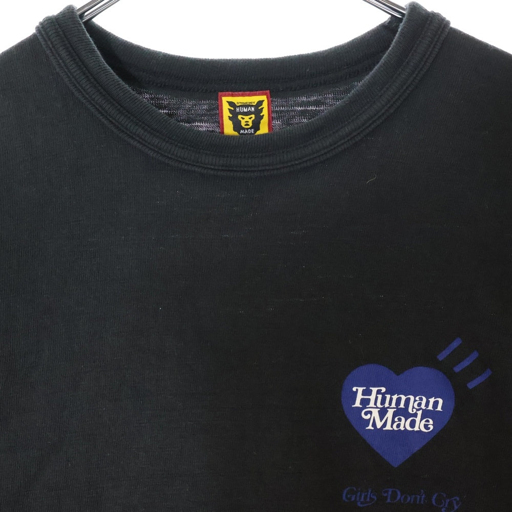 HUMAN MADE(ヒューマンメイド) 23SS ×Girls Don't Cry GRAPHIC T-SHIRT グラフィックロゴバックプリント Tシャツ 半袖カットソー ブラック