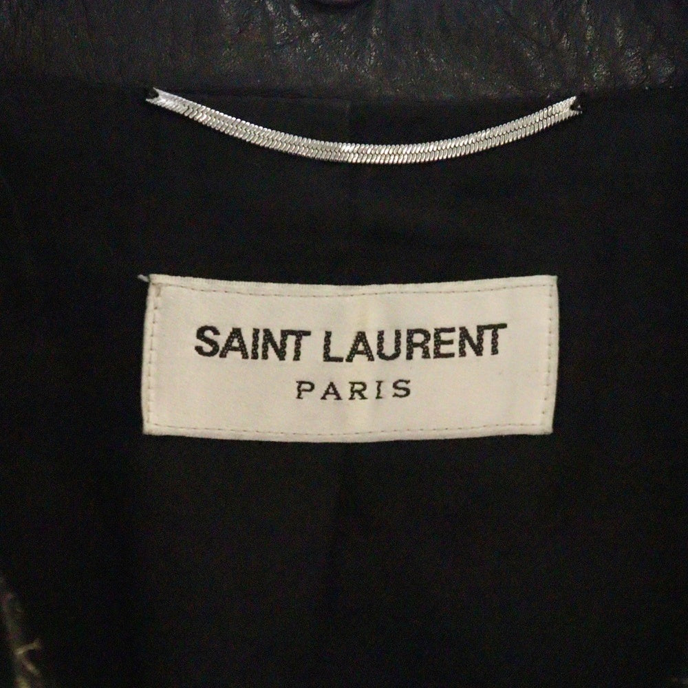SAINT LAURENT PARIS(サンローランパリ) 16SS 397290 Y5QD1 2015 L01 ヴィンテージ加工 ダブルライダース レザージャケット ブラック