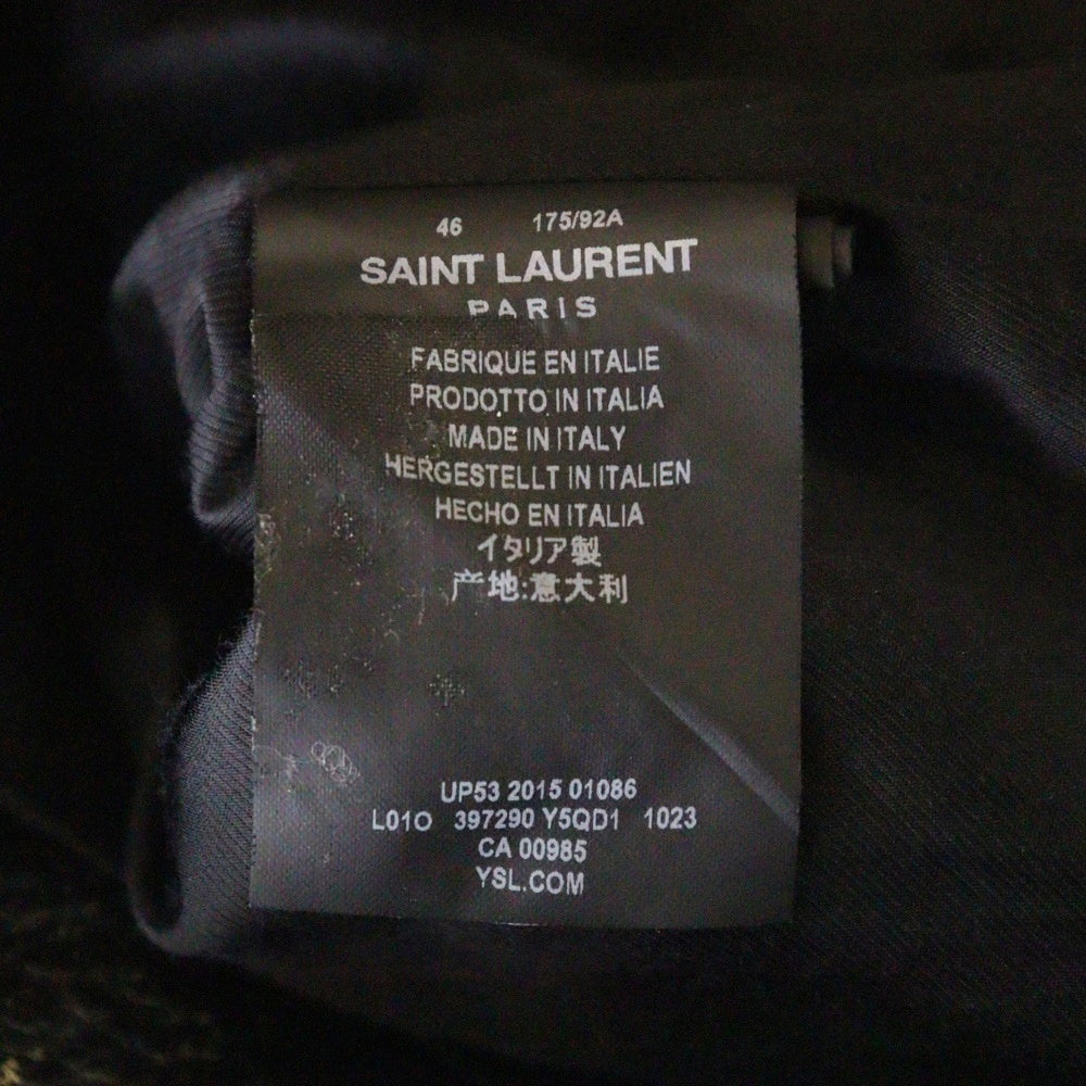 SAINT LAURENT PARIS(サンローランパリ) 16SS 397290 Y5QD1 2015 L01 ヴィンテージ加工 ダブルライダース レザージャケット ブラック