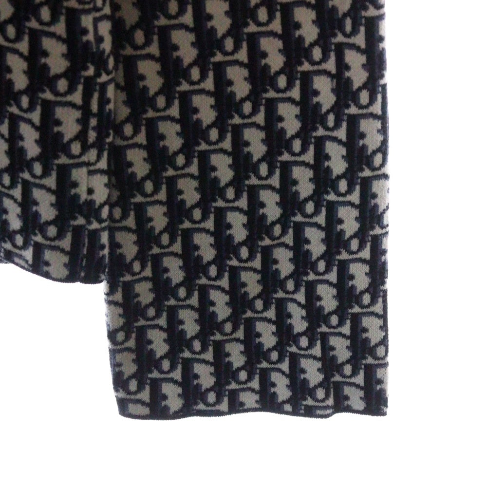 DIOR(ディオール) 20SS Oblique Overshirt 023M550AT099 オブリーク コットン長袖オーバーシャツ グレー/ネイビー