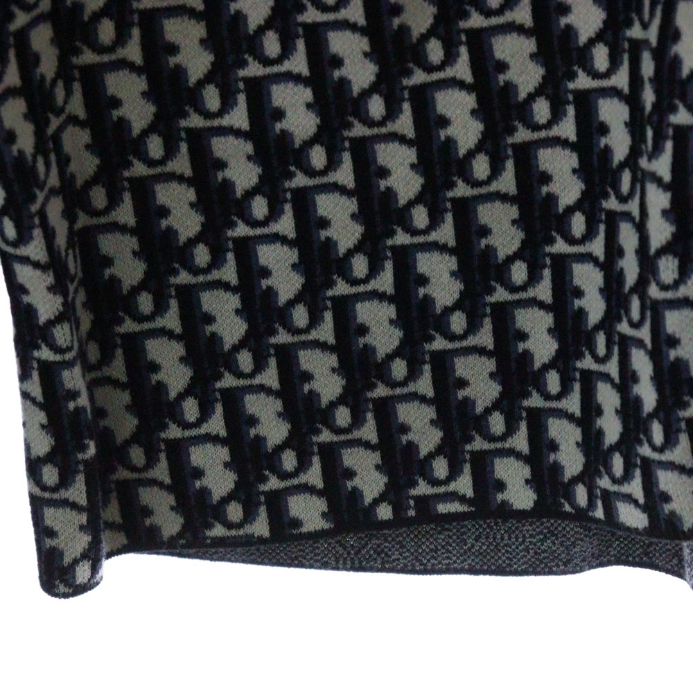 DIOR(ディオール) 20SS Oblique Overshirt 023M550AT099 オブリーク コットン長袖オーバーシャツ グレー/ネイビー