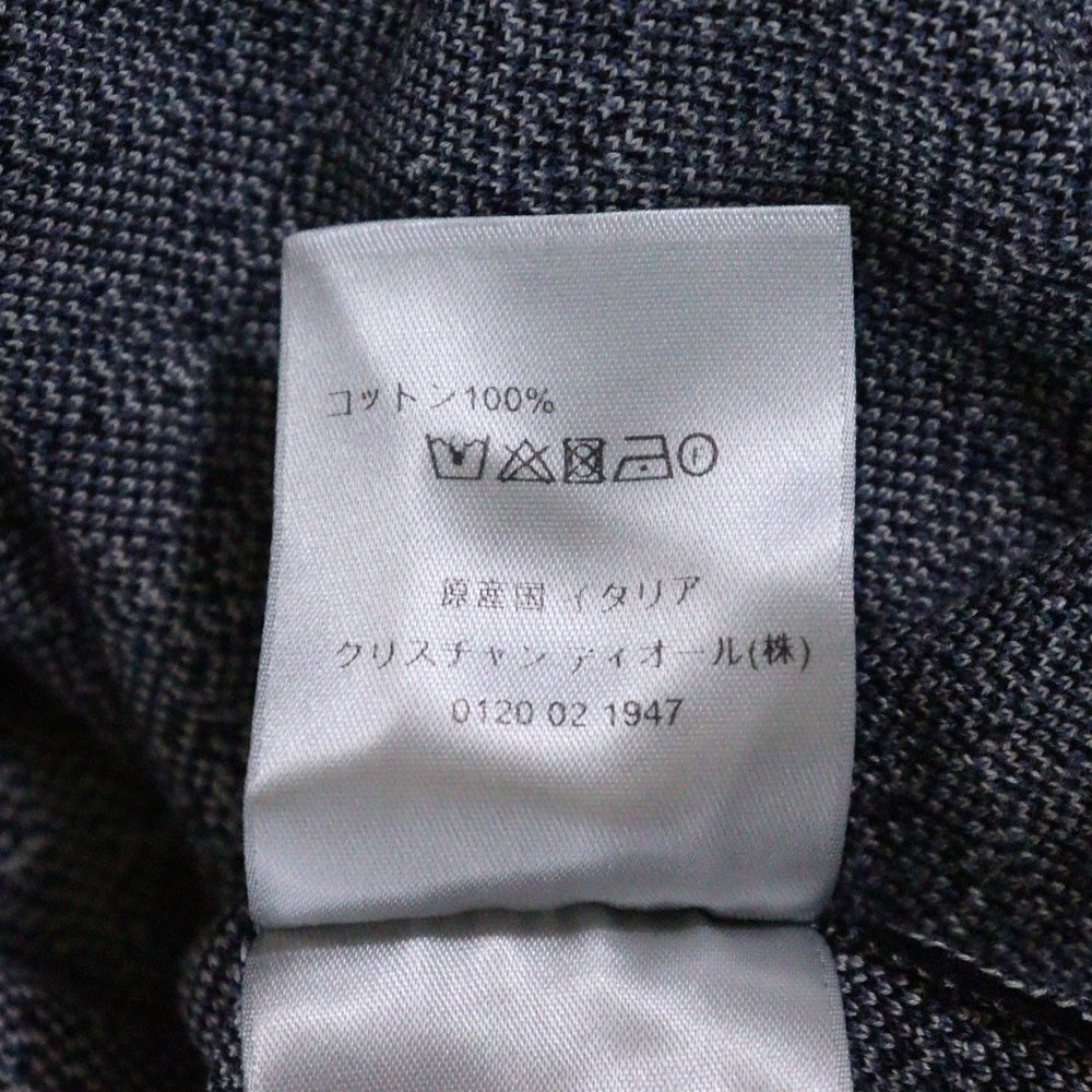 DIOR(ディオール) 20SS Oblique Overshirt 023M550AT099 オブリーク コットン長袖オーバーシャツ グレー/ネイビー