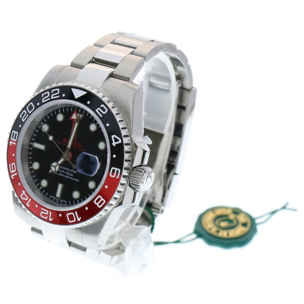 A BATHING APE(アベイシングエイプ) TYPE 2 BAPEX ウォッチ 腕時計 シルバー/ブラック/レッド
