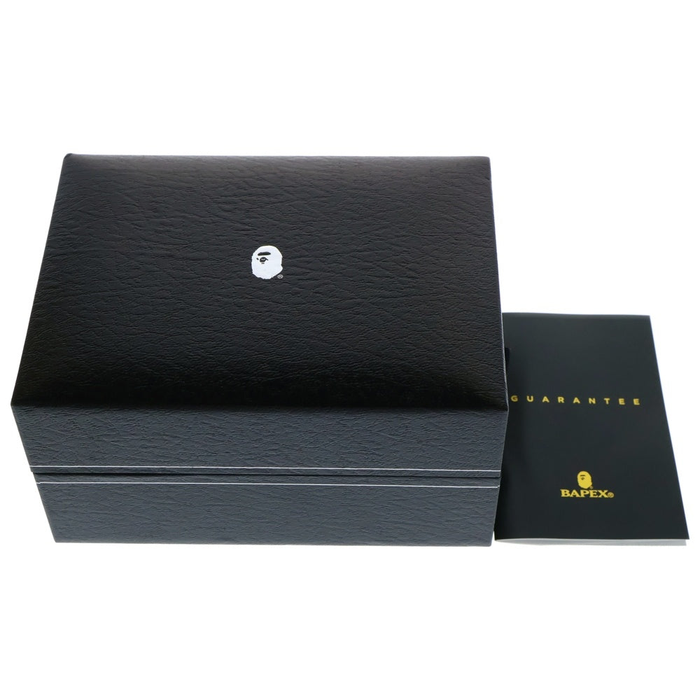 A BATHING APE(アベイシングエイプ) TYPE 2 BAPEX ウォッチ 腕時計 シルバー/ブラック/レッド