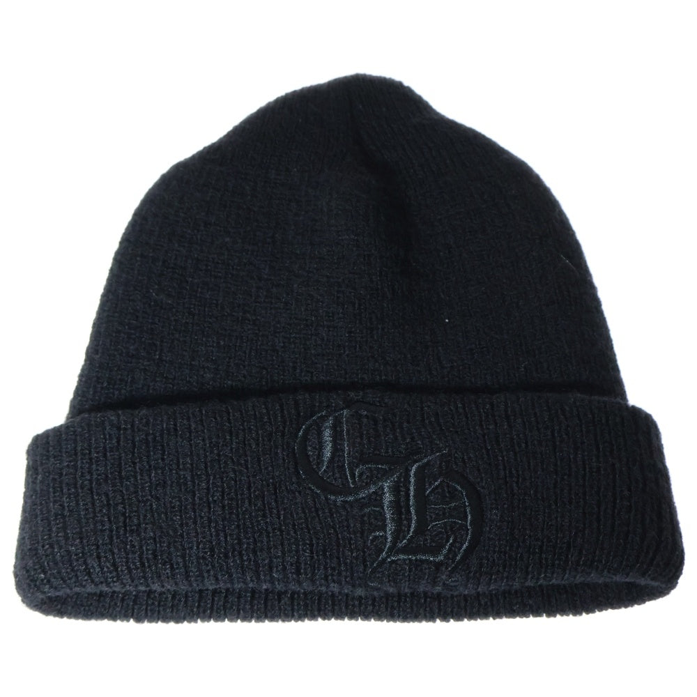 CHROME HEARTS(クロムハーツ) WOOL WATCH CAP CHロゴ刺繍ビーニー ニットキャップ 帽子 ブラック