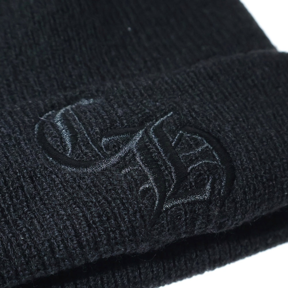 CHROME HEARTS(クロムハーツ) WOOL WATCH CAP CHロゴ刺繍ビーニー ニットキャップ 帽子 ブラック