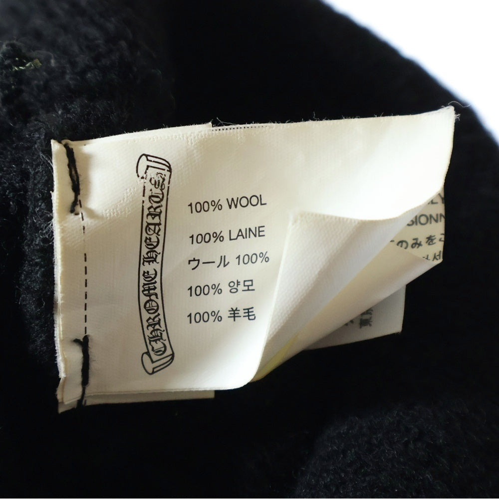 CHROME HEARTS(クロムハーツ) WOOL WATCH CAP CHロゴ刺繍ビーニー ニットキャップ 帽子 ブラック
