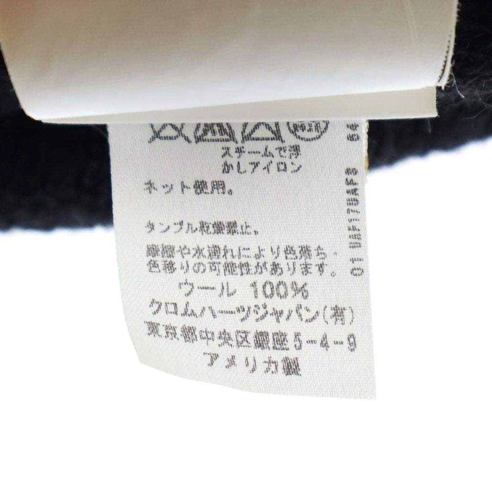 CHROME HEARTS(クロムハーツ) WOOL WATCH CAP CHロゴ刺繍ビーニー ニットキャップ 帽子 ブラック