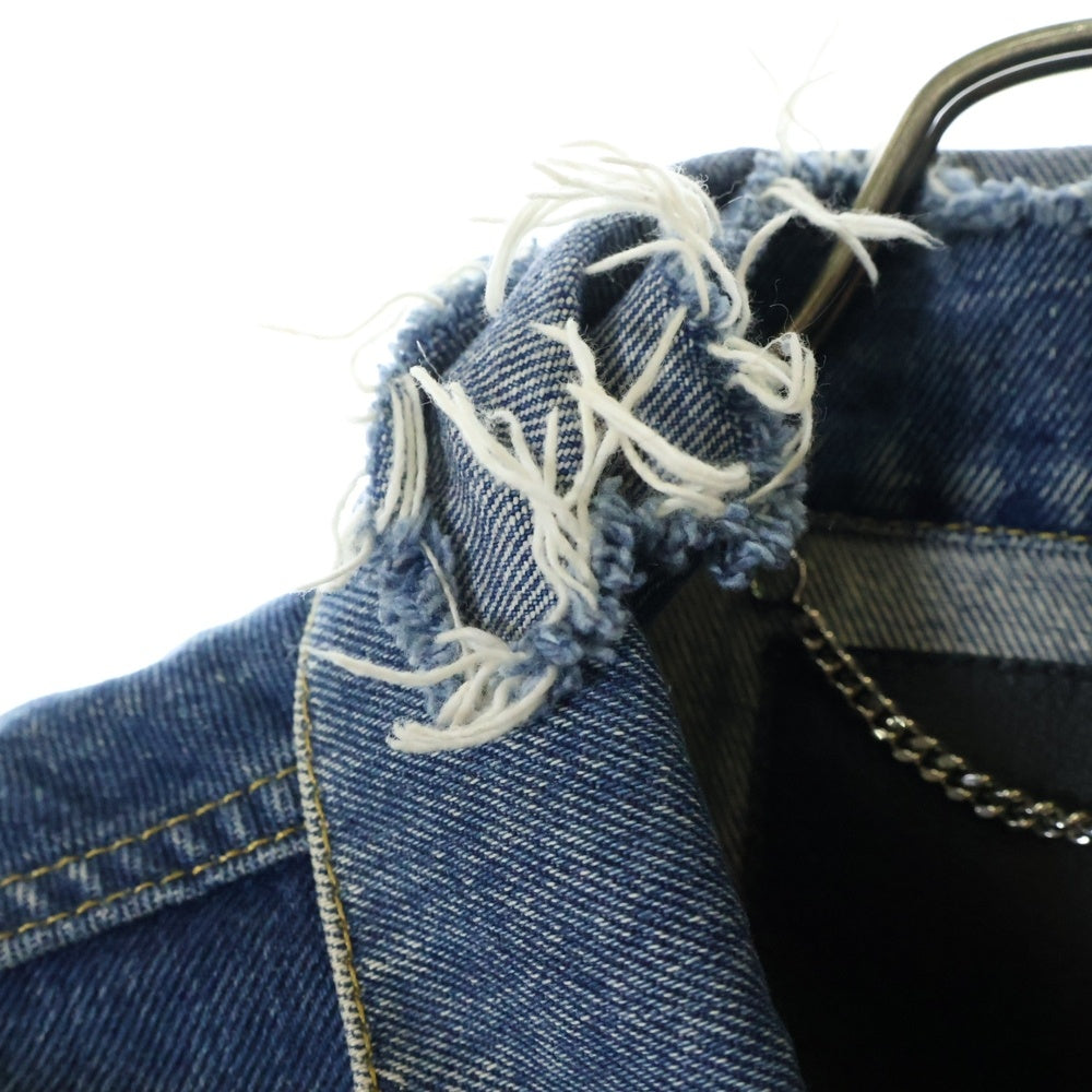 BALENCIAGA(バレンシアガ) 17AW Campaign Logo Denim Jacket バッグロゴ刺繍 デニムジャケット インディゴ 487342