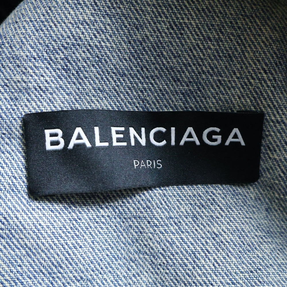 BALENCIAGA(バレンシアガ) 17AW Campaign Logo Denim Jacket バッグロゴ刺繍 デニムジャケット インディゴ 487342