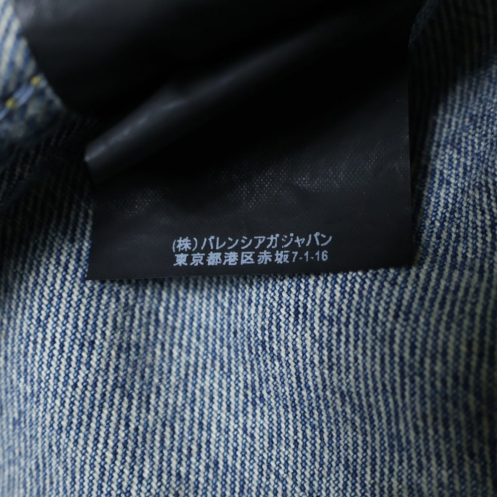 BALENCIAGA(バレンシアガ) 17AW Campaign Logo Denim Jacket バッグロゴ刺繍 デニムジャケット インディゴ 487342
