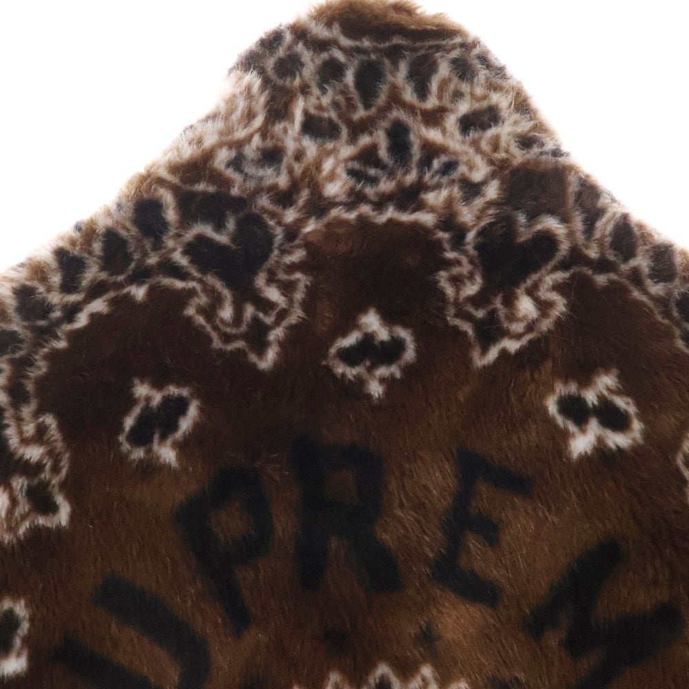SUPREME(シュプリーム) 21SS Bandana Faux Fur Bomber Jacket バンダナフェイクファーボンバージャケット ブラウン/ブラック
