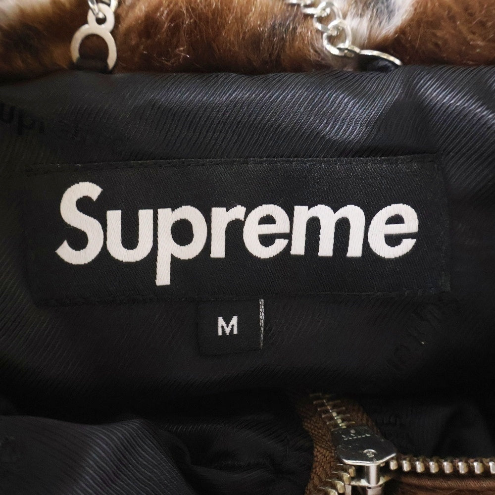 SUPREME(シュプリーム) 21SS Bandana Faux Fur Bomber Jacket バンダナフェイクファーボンバージャケット ブラウン/ブラック