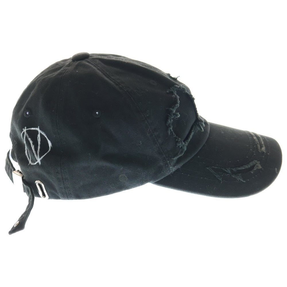 99%is(ナインティナインパーセントイズ) GHOST CAP ダメージ加工 キャップ ブラック