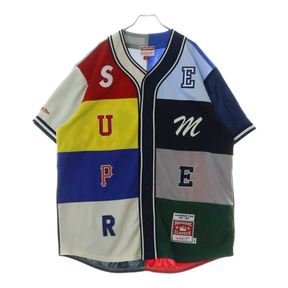 SUPREME(シュプリーム) 21SS ×Mitchell & Ness Patchwork Baseball Jersey ミッチェル&ネス パッチワークベースボールジャージ